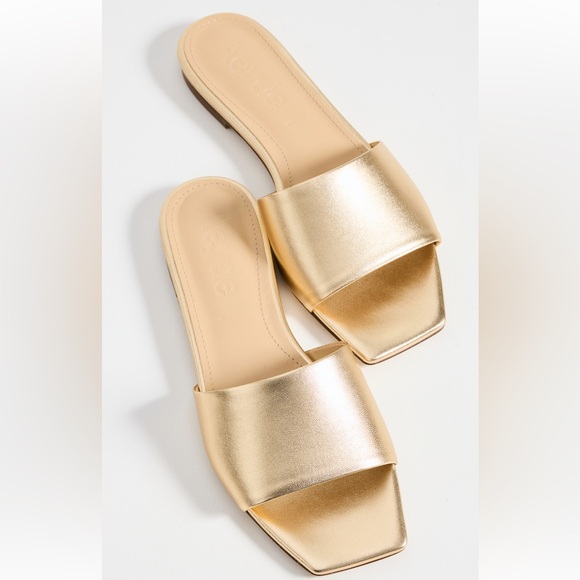Aeyde Anna Leather Sandals in gold - Picture 4 of 9